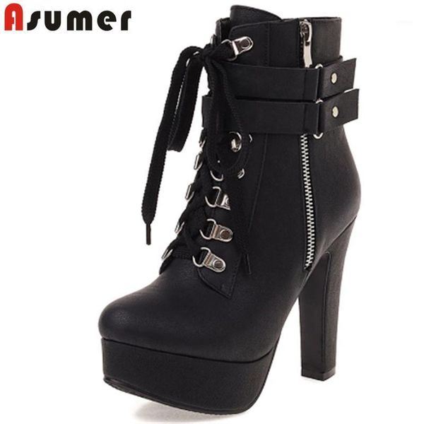 boots asumer plus size 34-44 ankle for women high heels platform autumn winter shoes zip lace up fashion1, Black
boots asumer plus size 34-44 ankle for women high heels platform autumn winter shoes zip lace up fashion1, Black