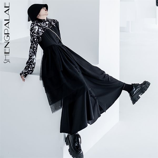 shengpllae printed patchwork dress women's spring turn-down collar waist black long sleeve female maxi dresses 5b295 210427, Black;gray
shengpllae printed patchwork dress women's spring turn-down collar waist black long sleeve female maxi dresses 5b295 210427, Black;gray