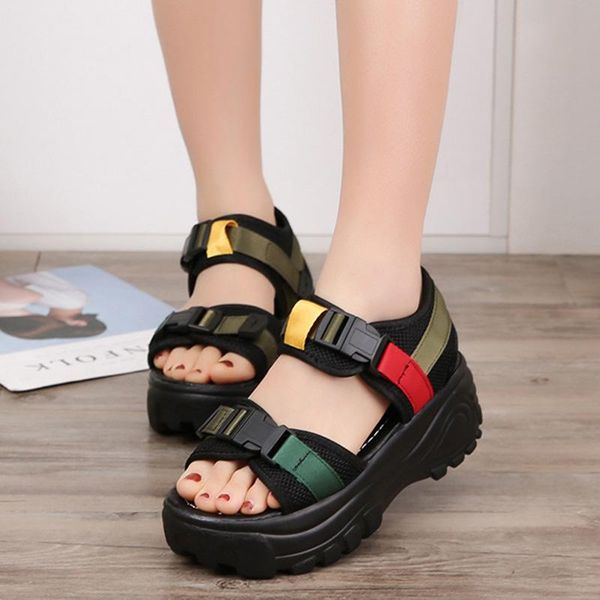 dress shoes 2021 korean sports sandals women summer wild muffin thick bottom fashion casual color matching buckle women's, Black
dress shoes 2021 korean sports sandals women summer wild muffin thick bottom fashion casual color matching buckle women's, Black
