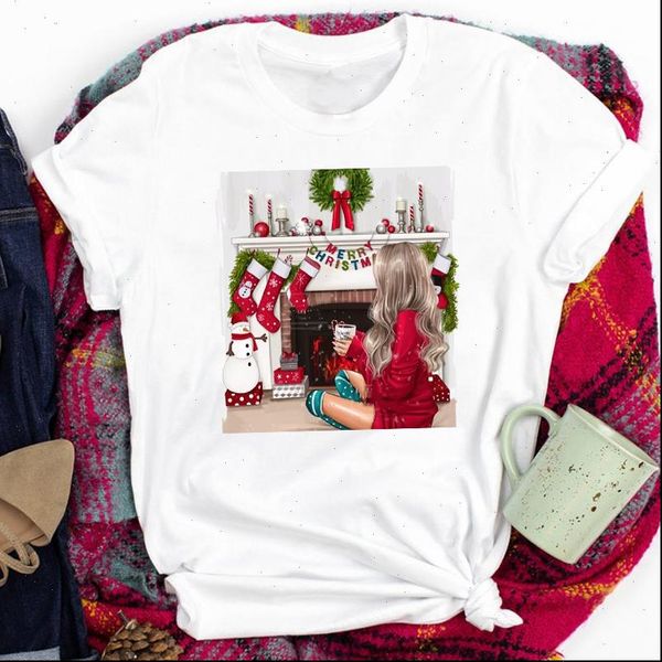 women womens lady tees printing year style cute 90s happy holiday merry christmas print clothes graphic female t, White
women womens lady tees printing year style cute 90s happy holiday merry christmas print clothes graphic female t, White
