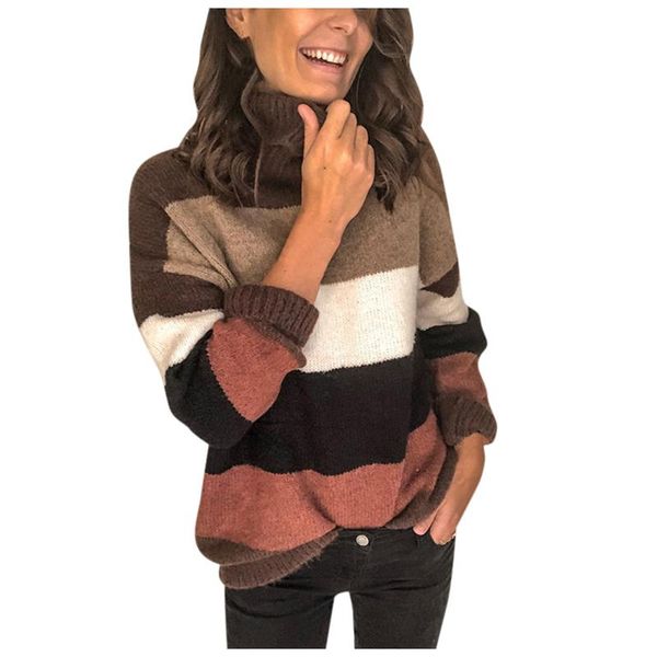 women's hoodies & sweatshirts chamsgend women casual sweater striped stitched high-necked long-sleeved knitted pullover sudaderas para, Black
women's hoodies & sweatshirts chamsgend women casual sweater striped stitched high-necked long-sleeved knitted pullover sudaderas para, Black