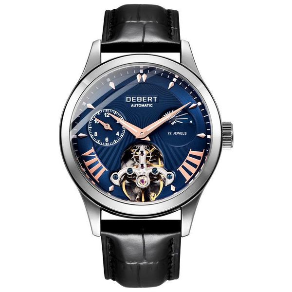 wristwatches 40mm men's mechanical watch luminous automatic leather strap multifunctional hollow black shell fashion, Slivery;brown
wristwatches 40mm men's mechanical watch luminous automatic leather strap multifunctional hollow black shell fashion, Slivery;brown