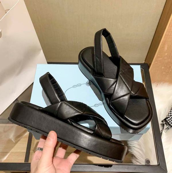 super new woman shoe summer sandals luxury designer sandal leather wedge lady shoes with box 04, Black
super new woman shoe summer sandals luxury designer sandal leather wedge lady shoes with box 04, Black