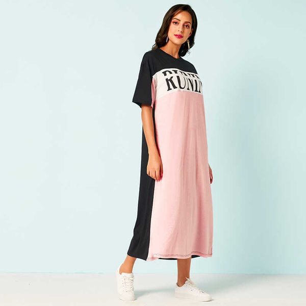 casual dresses summer product dynamic letter printing fashion color matching sweet and cute college style large size women's t-shi, Black;gray
casual dresses summer product dynamic letter printing fashion color matching sweet and cute college style large size women's t-shi, Black;gray