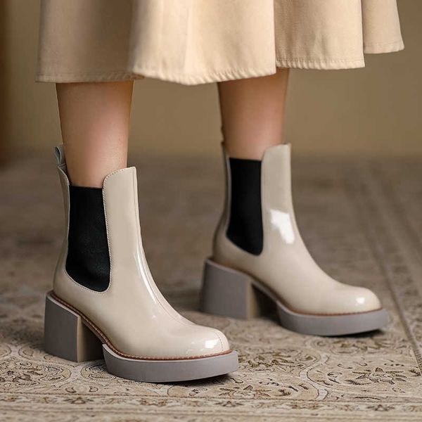 autumn women shoes retro round toe winter women boots platform boots genuine leather ankle womens heel chunky 210911, Black
autumn women shoes retro round toe winter women boots platform boots genuine leather ankle womens heel chunky 210911, Black