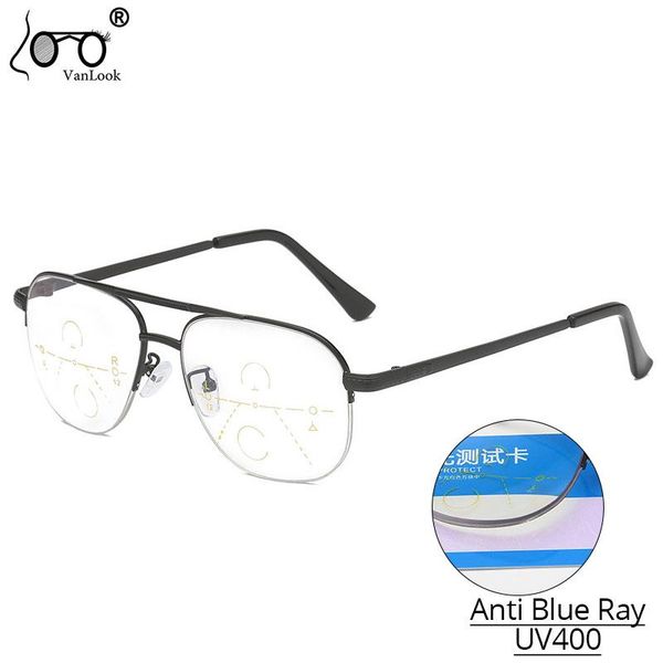 sunglasses progressive multifocal reading glasses men woman anti blue ray presbyopia oversize spectacle oval optical eyeglasses frame, White;black
