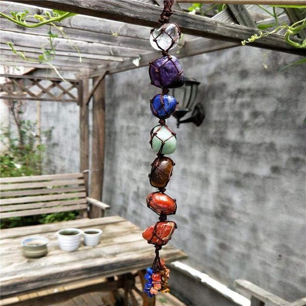 seven-color chakra natural crystal car hanging decoration household stone craft decorative objects & figurines
seven-color chakra natural crystal car hanging decoration household stone craft decorative objects & figurines