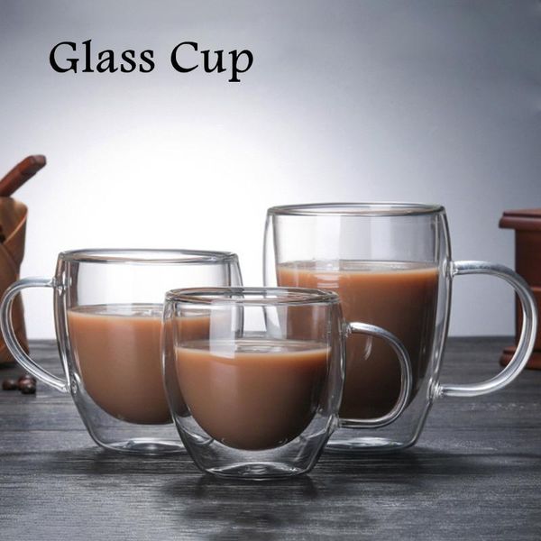 transparent heat-resistant glass double water/coffee/milk cup high borosilicate with a teacup juice wine glasses
transparent heat-resistant glass double water/coffee/milk cup high borosilicate with a teacup juice wine glasses