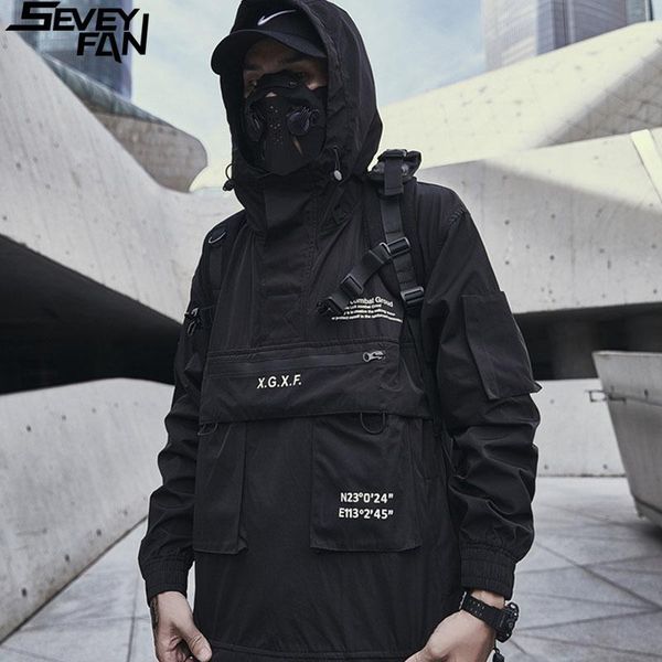 men's jackets seveyfan multi pockets hooded jacket dark functional wind breathable tactical loose coat male, Black;brown
men's jackets seveyfan multi pockets hooded jacket dark functional wind breathable tactical loose coat male, Black;brown