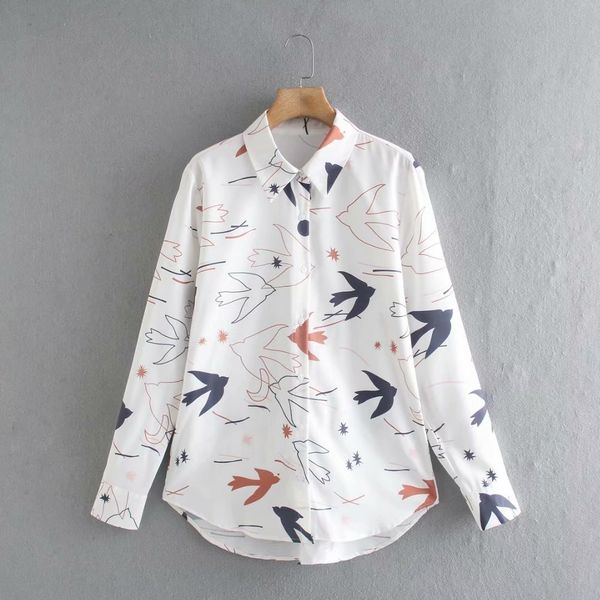 cartoon print plus size skin-friendly chic female shirt lapel single-breasted long-sleeved women's 210507, White
cartoon print plus size skin-friendly chic female shirt lapel single-breasted long-sleeved women's 210507, White