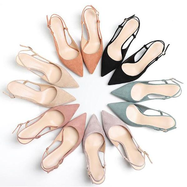back strap fashion women sandals pointed toe sweet buckle ladies summer shoes flock high heels sandalies females casual, Black
back strap fashion women sandals pointed toe sweet buckle ladies summer shoes flock high heels sandalies females casual, Black