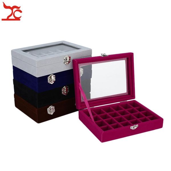 jewelry pouches, bags glass lid 24 grids velvet rind joyeros display organizer holder case women makeup storage de joyas casket multi colors, Pink;blue
jewelry pouches, bags glass lid 24 grids velvet rind joyeros display organizer holder case women makeup storage de joyas casket multi colors, Pink;blue