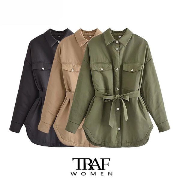 traf za women fashion with belt oversized thin padded parkas coat vintage long sleeve pockets female outerwear chic 211216, Black
traf za women fashion with belt oversized thin padded parkas coat vintage long sleeve pockets female outerwear chic 211216, Black