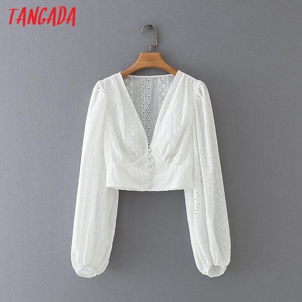 women's blouses & shirts tangada women retro embroidery romantic crop blouse shirt long sleeve 2021 chic female 2m144, White
women's blouses & shirts tangada women retro embroidery romantic crop blouse shirt long sleeve 2021 chic female 2m144, White