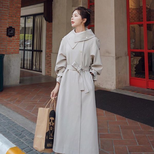 women's trench coats women long over knee coat solid color turtleneck loose casual bandage windbreaker korean overcoat cloak autumn win, Tan;black
women's trench coats women long over knee coat solid color turtleneck loose casual bandage windbreaker korean overcoat cloak autumn win, Tan;black