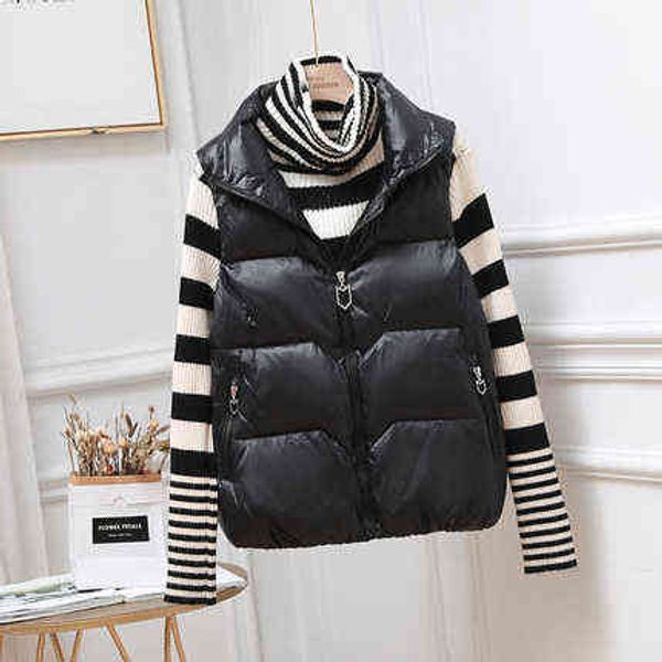 down vest women's short 2021 autumn winter korean loose white duck down et waistcoat, Black;white
down vest women's short 2021 autumn winter korean loose white duck down et waistcoat, Black;white