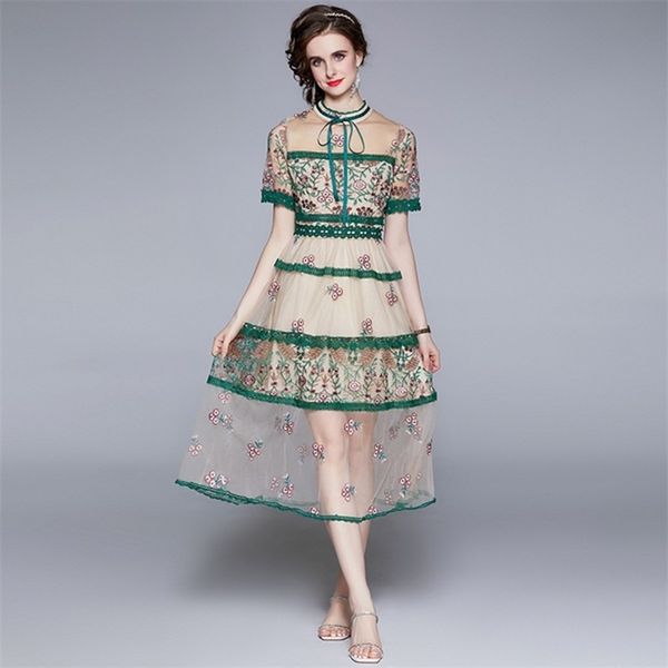 elegant fashion short sleeve mesh dress summer sweet flower embroidery stitching lace high waist slim party 210519, Black;gray
elegant fashion short sleeve mesh dress summer sweet flower embroidery stitching lace high waist slim party 210519, Black;gray
