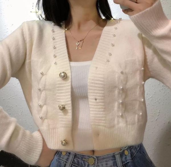 women's knits & tees amazon beaded sweater jacket for fall/winter 2021 solid color v-neck knitted twist short cardigan, White
women's knits & tees amazon beaded sweater jacket for fall/winter 2021 solid color v-neck knitted twist short cardigan, White