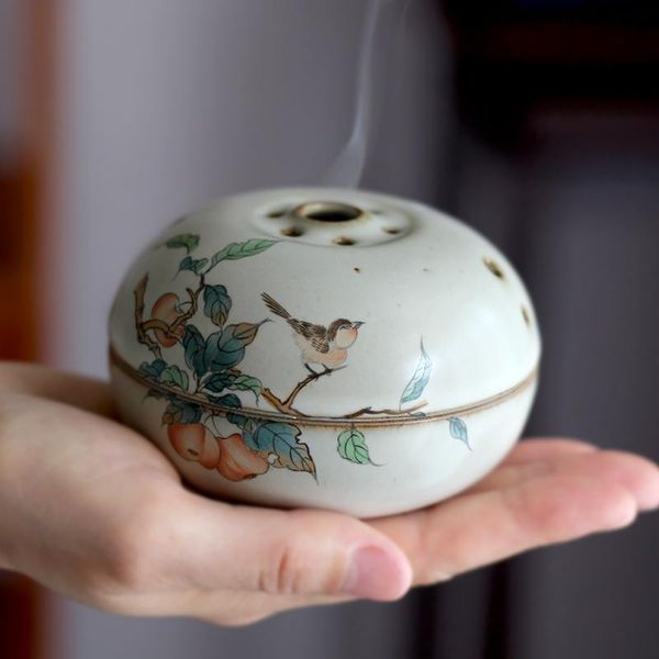 fragrance lamps hand drawn flowers and birds ceramic stove decoration retro nostalgic tea ceremony incense coil burner
fragrance lamps hand drawn flowers and birds ceramic stove decoration retro nostalgic tea ceremony incense coil burner