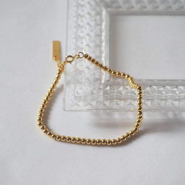 french style jewelry geometric trendy s925 sterling silver gold plated round bead bracelet minimalist for women beaded, strands, Black
french style jewelry geometric trendy s925 sterling silver gold plated round bead bracelet minimalist for women beaded, strands, Black