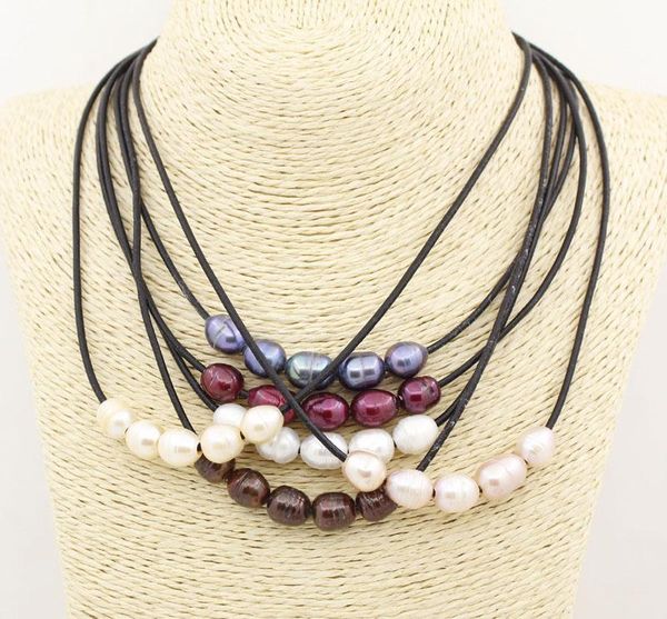pendant necklaces white pink gray black lilac red brown pearl necklace 18" leather, Silver
pendant necklaces white pink gray black lilac red brown pearl necklace 18" leather, Silver