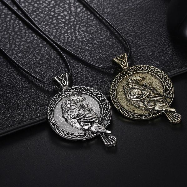 pendant necklaces drop antiquing double sided rune norse talisman viking raven black bird celt crow necklace men jewelry, Silver
pendant necklaces drop antiquing double sided rune norse talisman viking raven black bird celt crow necklace men jewelry, Silver