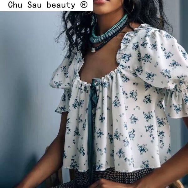 fashion vintage chic floral print summer crop women holiday style bow tie ruffles blouses female de moda 210508, White
fashion vintage chic floral print summer crop women holiday style bow tie ruffles blouses female de moda 210508, White