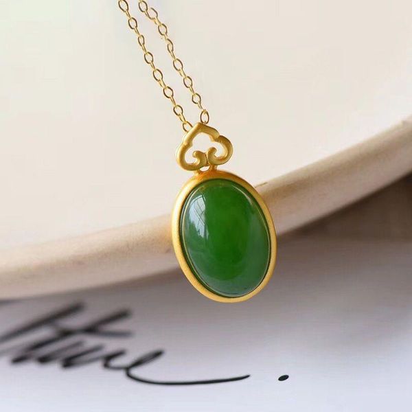 chains original natural hetian jade oval cloud necklace pendant ladies exquisite and elegant jewelry daily accessories, Silver
chains original natural hetian jade oval cloud necklace pendant ladies exquisite and elegant jewelry daily accessories, Silver