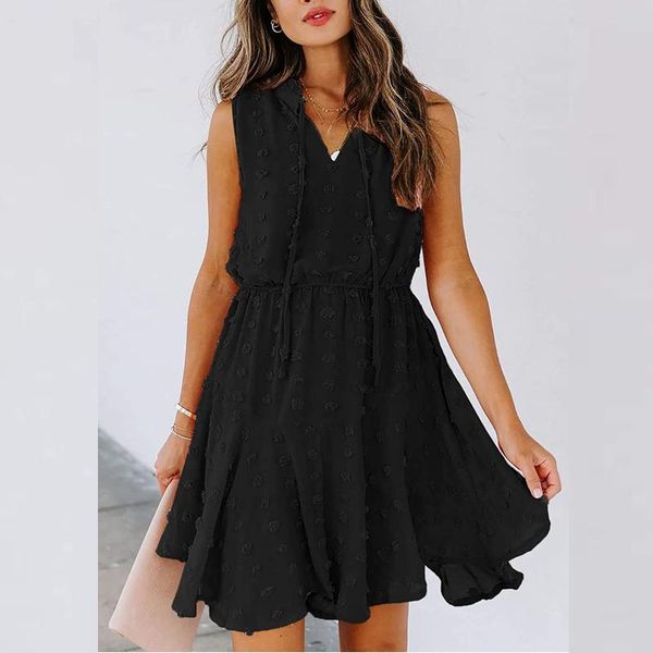 casual dresses summer dress fashion women v-neck high waist sleeveless short boho beach sundress robe vestido de mujer, Black;gray
casual dresses summer dress fashion women v-neck high waist sleeveless short boho beach sundress robe vestido de mujer, Black;gray