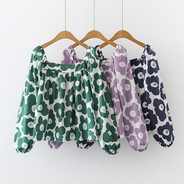 women's blouses & shirts spring/autumn vintage floral square collar puff sleeve casual long female short shirt, White
women's blouses & shirts spring/autumn vintage floral square collar puff sleeve casual long female short shirt, White