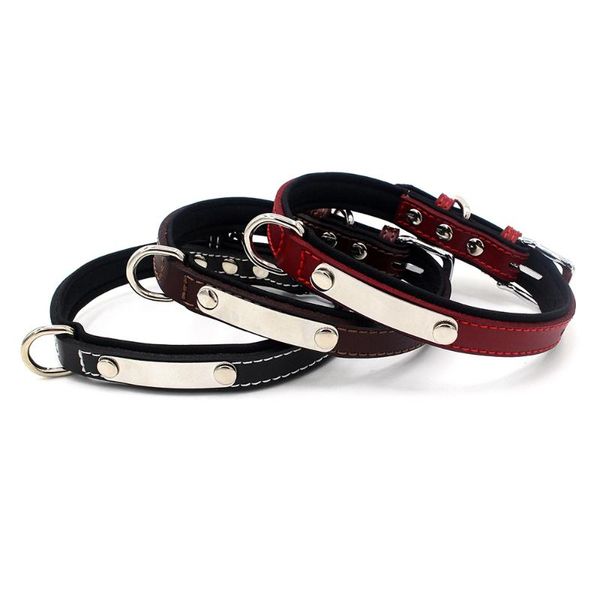 pet products dog supplies collars solid leather diving cloth lined stainless steel engraved id tag collar 5pc/lot & leashes
pet products dog supplies collars solid leather diving cloth lined stainless steel engraved id tag collar 5pc/lot & leashes