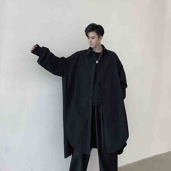 mode division mid shirt long personality jacket lazy autumn loose male design 18tj, White;black
mode division mid shirt long personality jacket lazy autumn loose male design 18tj, White;black