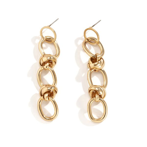 yamog women knot o chain dangle earrings ellipse tassel iron punk chains earring stud european female geometric party dress ear wear jewelry, Silver
yamog women knot o chain dangle earrings ellipse tassel iron punk chains earring stud european female geometric party dress ear wear jewelry, Silver