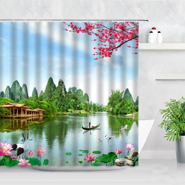 modern landscape wall background decor shower curtains pink lotus flower pavilion chinese style natural scenery bathroom curtain
modern landscape wall background decor shower curtains pink lotus flower pavilion chinese style natural scenery bathroom curtain