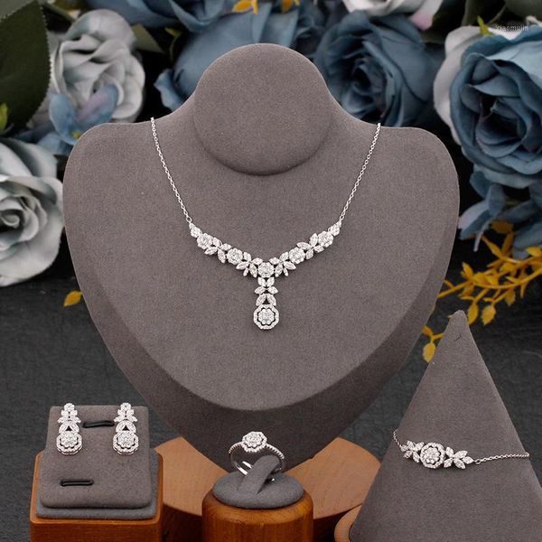 earrings & necklace bride talk women fashion jewelry set 4 pcs ring bracelet shiny cubic zirconia super quality lady accessories, Silver
earrings & necklace bride talk women fashion jewelry set 4 pcs ring bracelet shiny cubic zirconia super quality lady accessories, Silver