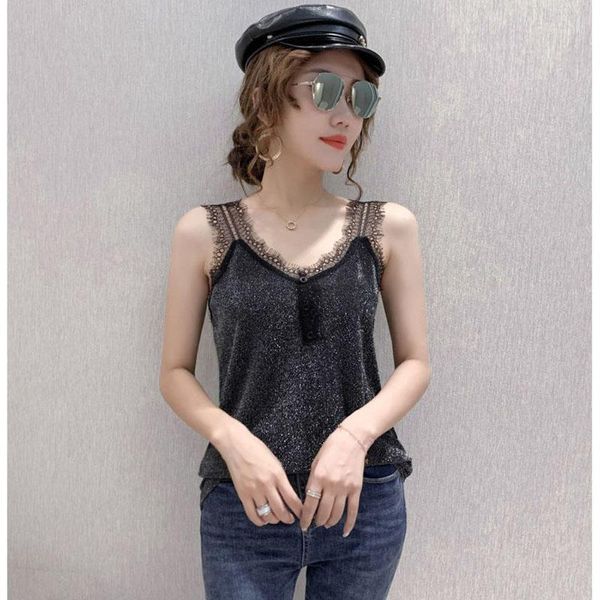 women's t-shirt 2021summer style korean sleeveless vest seamless lace camisole female v-neck fashion large size lady l207, White
women's t-shirt 2021summer style korean sleeveless vest seamless lace camisole female v-neck fashion large size lady l207, White