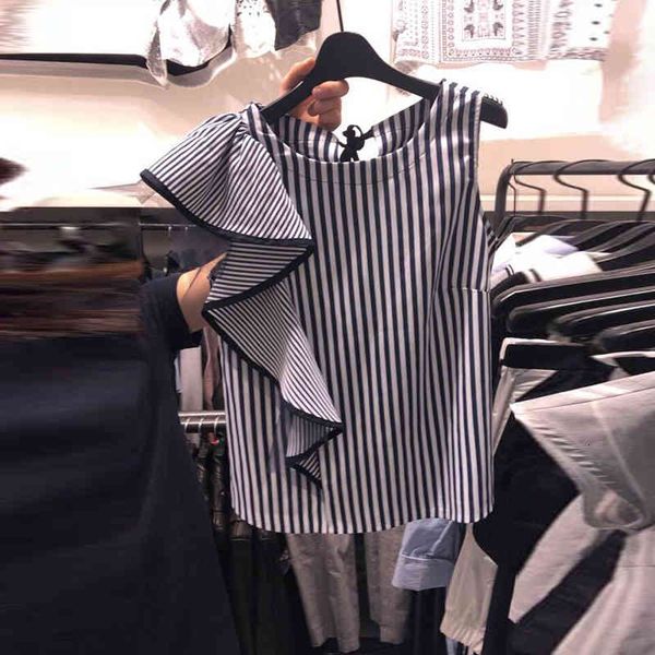 blouses irregular ruffled striped women's summer loose sleeveless shirts blouses girl's shirt crop blusas mujer, White
blouses irregular ruffled striped women's summer loose sleeveless shirts blouses girl's shirt crop blusas mujer, White