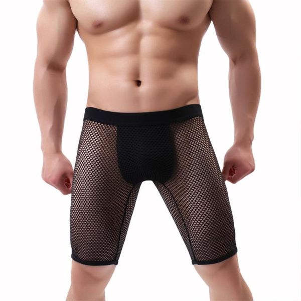 underpants men fishnet mesh long boxer running sports perspective breathable underwear men's panties big briefs, Black;white
underpants men fishnet mesh long boxer running sports perspective breathable underwear men's panties big briefs, Black;white