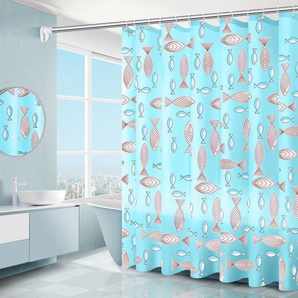 blue fish print waterproof shower curtains for bathroom home decor geometric pattern pvea
blue fish print waterproof shower curtains for bathroom home decor geometric pattern pvea
