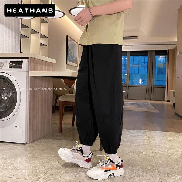 men's pants japanese style retro bloomers solid color loose overalls male wide-leg casual ankle length trousers men pencil, Black
men's pants japanese style retro bloomers solid color loose overalls male wide-leg casual ankle length trousers men pencil, Black