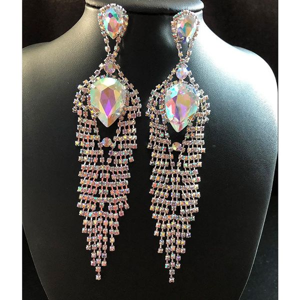 stud europe and the united states earrings ethnic wind ab color exaggerated long tassel jewelry nightclub fashion accessorie, Golden;silver
stud europe and the united states earrings ethnic wind ab color exaggerated long tassel jewelry nightclub fashion accessorie, Golden;silver