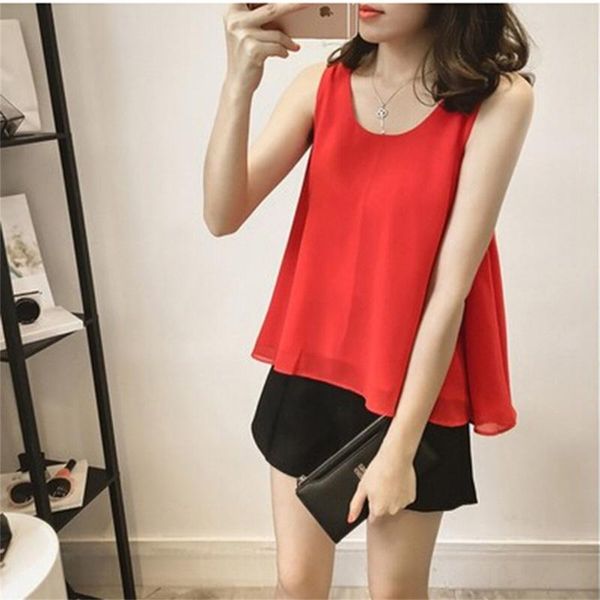 women's blouses & shirts fat mm short outer wear vest chiffon shirt large size korean sling super fairy small sleeveless, White
women's blouses & shirts fat mm short outer wear vest chiffon shirt large size korean sling super fairy small sleeveless, White