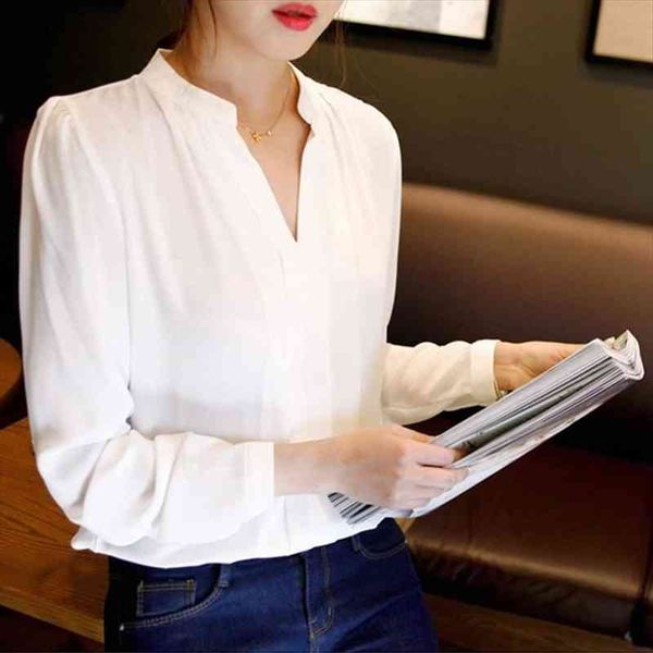 spring autumn women white blouses office shirts v-neck long sleeve chiffon blouse female ladies work wear 3 colors
spring autumn women white blouses office shirts v-neck long sleeve chiffon blouse female ladies work wear 3 colors