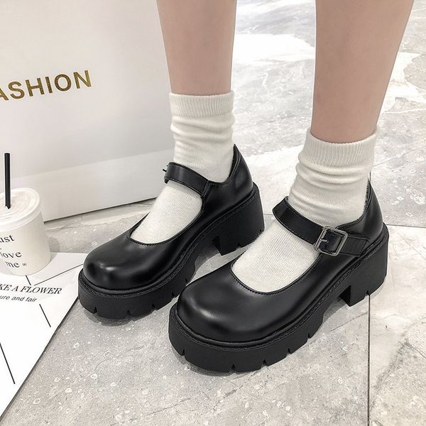 women leather harakuju lolita student sweet japanese high heels round toe platform shoes pumps, Black
women leather harakuju lolita student sweet japanese high heels round toe platform shoes pumps, Black