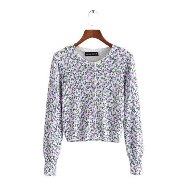 lady sweater single breasted full sleeve o-neck casual style cardigan floral pattern women's 210531, White
lady sweater single breasted full sleeve o-neck casual style cardigan floral pattern women's 210531, White