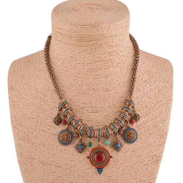 pendant necklaces women vintage colorful boho crystal necklace bohemian choker collar turkey jewelry, Silver
pendant necklaces women vintage colorful boho crystal necklace bohemian choker collar turkey jewelry, Silver