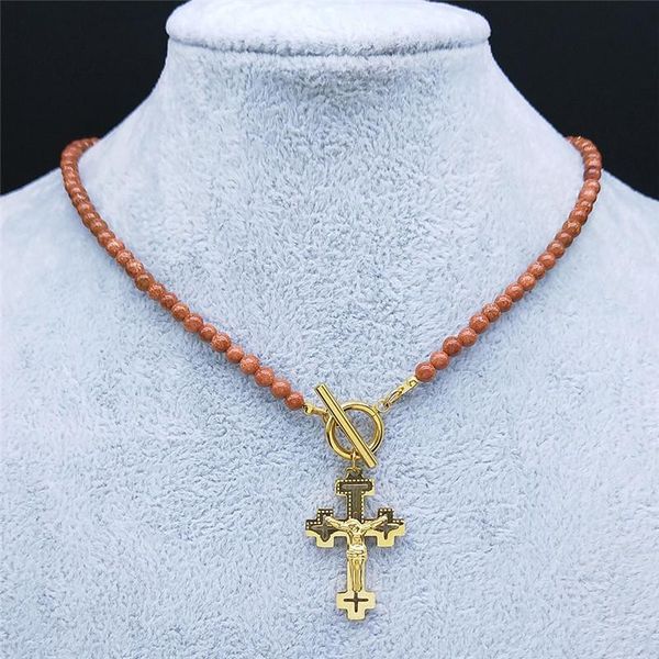pendant necklaces stainless steel sandstone small jesus cross charm women/men gold color choker necklace jewelry collar n6015s04, Silver
pendant necklaces stainless steel sandstone small jesus cross charm women/men gold color choker necklace jewelry collar n6015s04, Silver