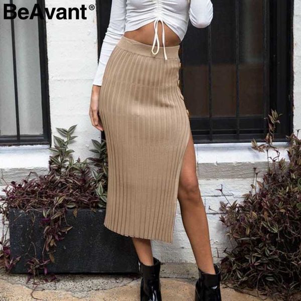 beavant split buttons women knitted skirt elegant pleated female bodycon midi skirt high waist party ladies skirts bottoms 210709, Black
beavant split buttons women knitted skirt elegant pleated female bodycon midi skirt high waist party ladies skirts bottoms 210709, Black