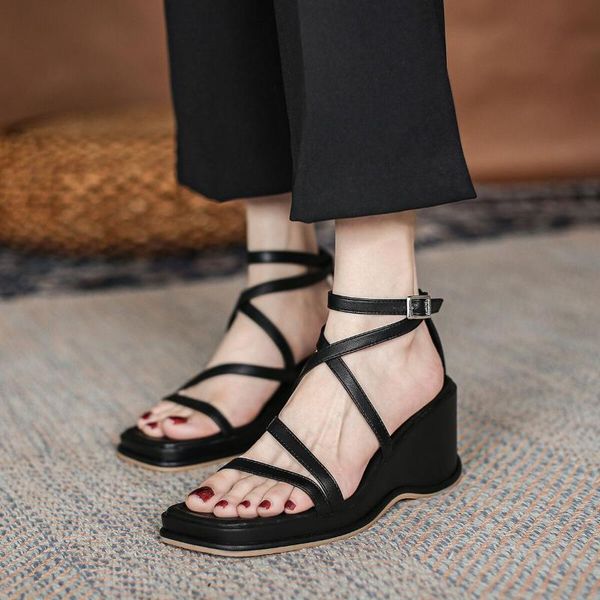 sandals eoeodoit wedges heel women summer fashion comfy height increasing shoes platform, Black
sandals eoeodoit wedges heel women summer fashion comfy height increasing shoes platform, Black