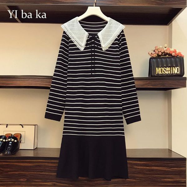 casual dresses plus size sweater dress vestido 2021 fashion striped patchwork kint mermaid elegant vintage office female, Black;gray
casual dresses plus size sweater dress vestido 2021 fashion striped patchwork kint mermaid elegant vintage office female, Black;gray